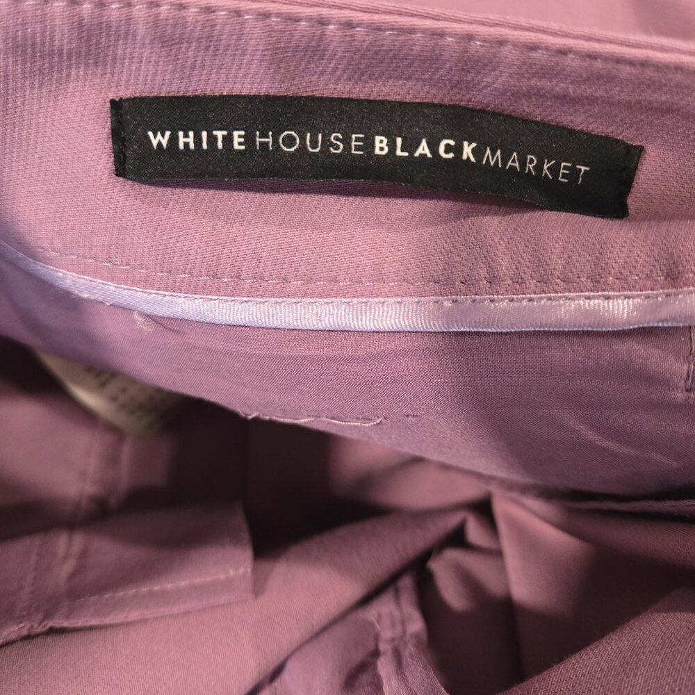WHITE HOUSE BLACK MARKET Slim Ankle Pants Women’s 10 Curvy Purple Stretch - Picture 6 of 7